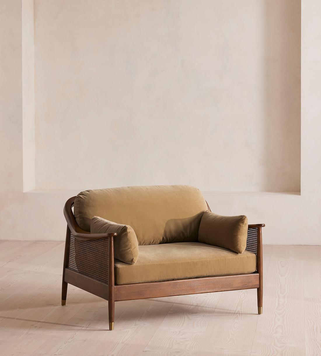 Atlanta Loveseat - Velvet - Camel - US - Listing - Image 1