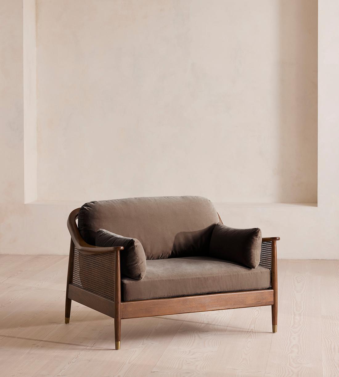Atlanta Loveseat - Velvet - Taupe - Listing - Image 1