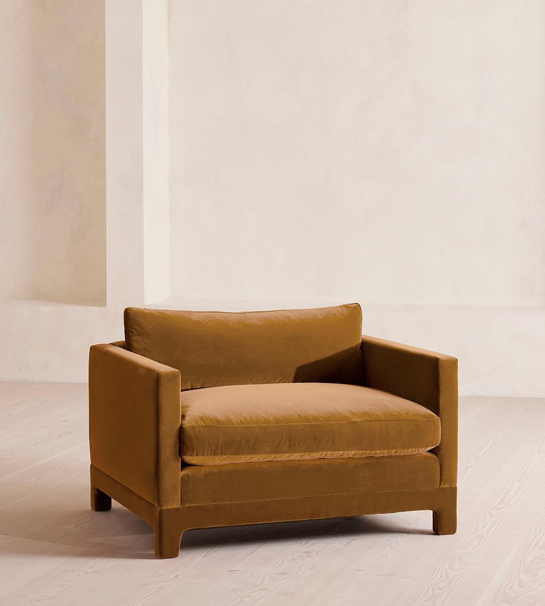 Ashford Loveseat - Velvet - Mustard - Listing - Image 1