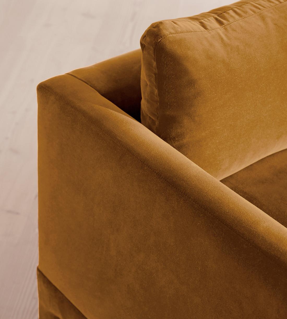 Ashford Loveseat - Velvet - Mustard - Images - Image 5