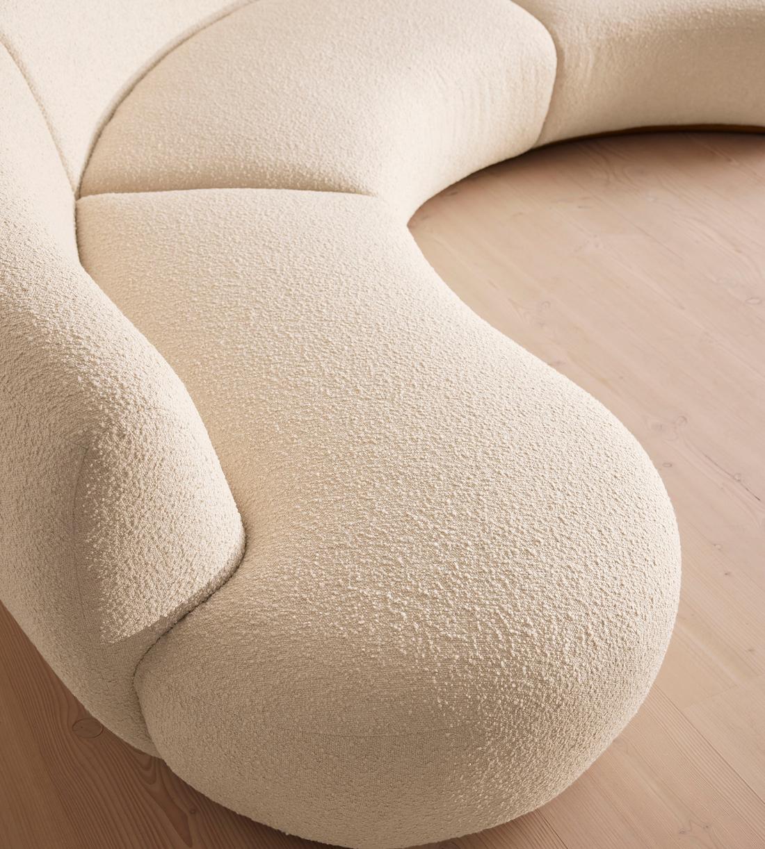 Aline Serpentine Modular Sofa - Four Seater - Natural Boucle - UK - Images - Image 5