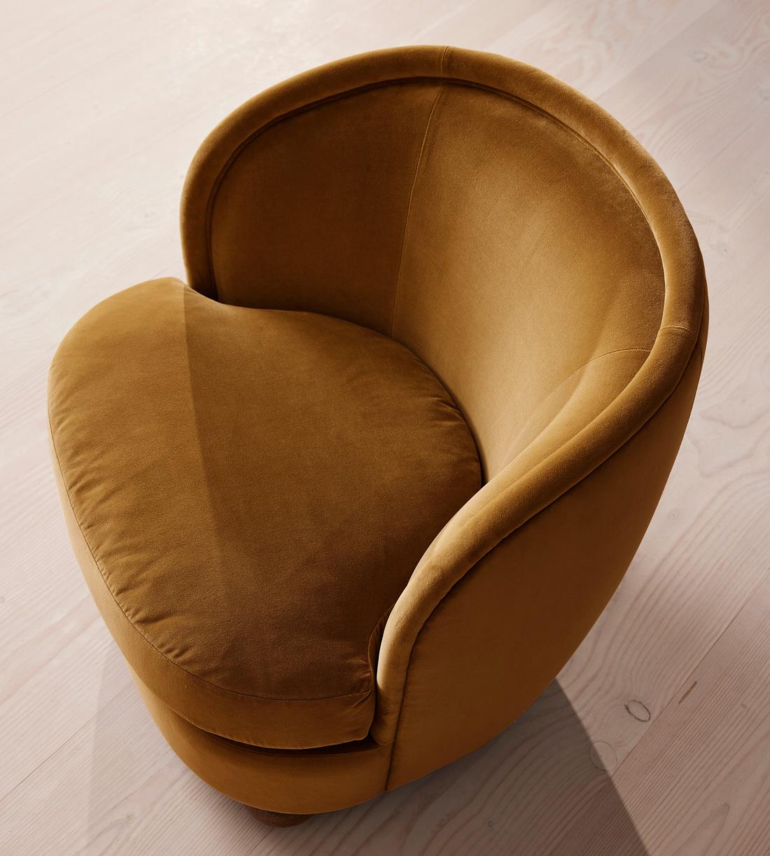 Blair Tub Armchair - Velvet - Mustard - US - Images - Image 9