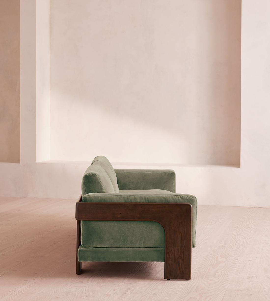 Marcia Three Seater Sofa - Seafoam Velvet - UK - Images - Image 3