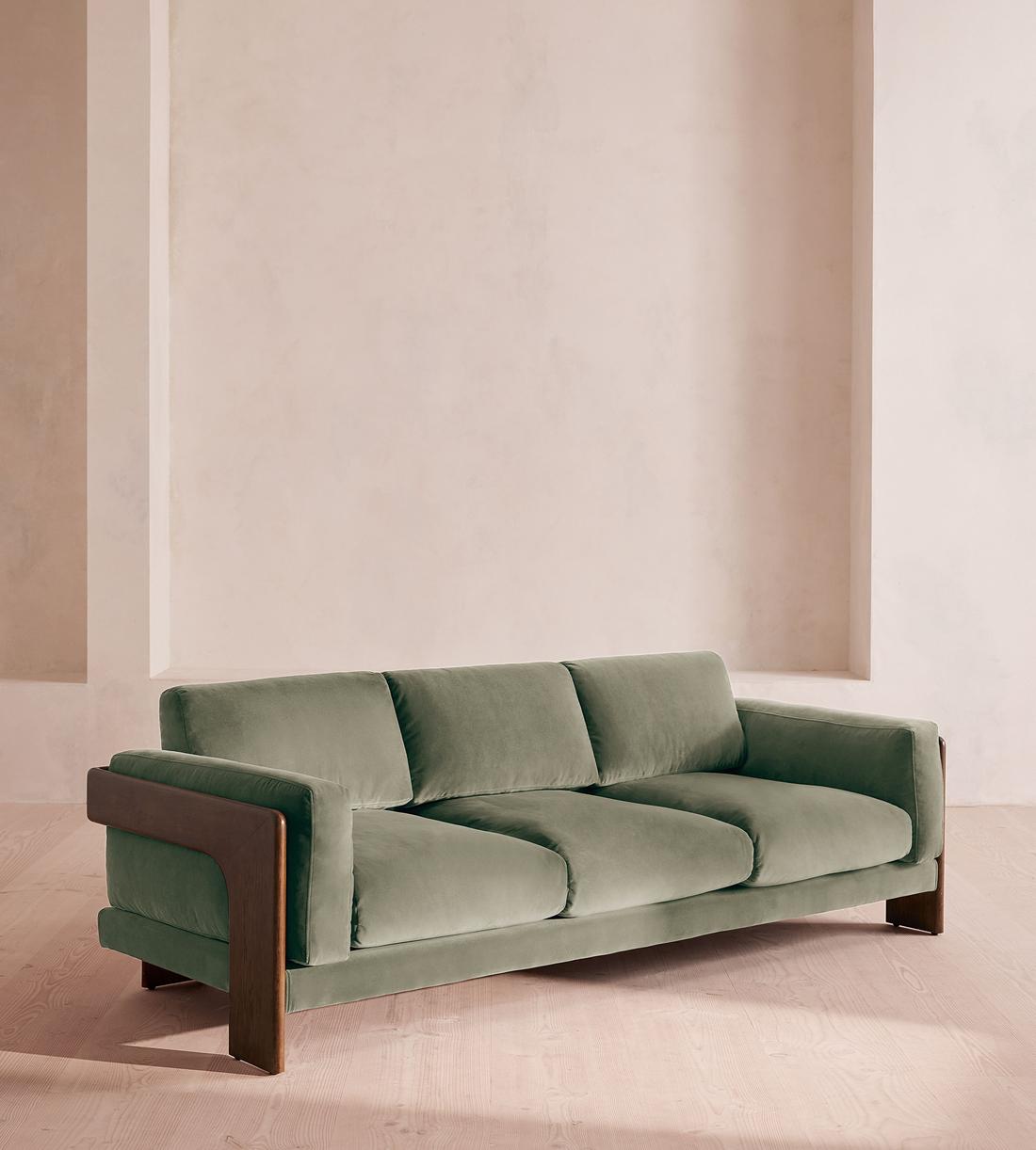 Marcia Three Seater Sofa - Seafoam Velvet - US - Listing - Image 2