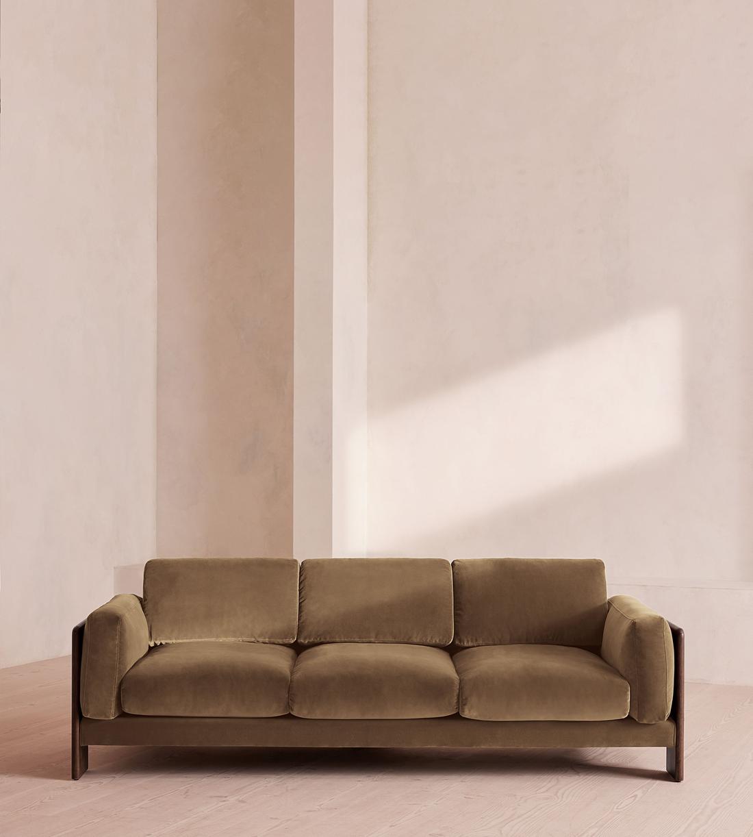 Marcia Three Seater Sofa - Truffle Velvet - US - Listing - Image 1