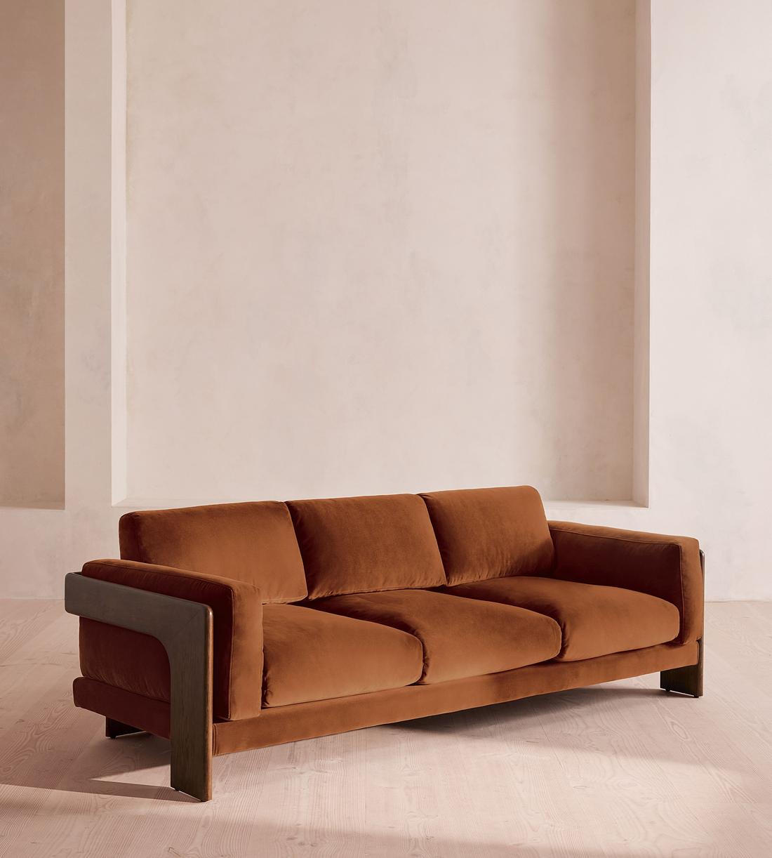 Marcia Three Seater Sofa - Cinnamon Velvet - US - Listing - Image 2