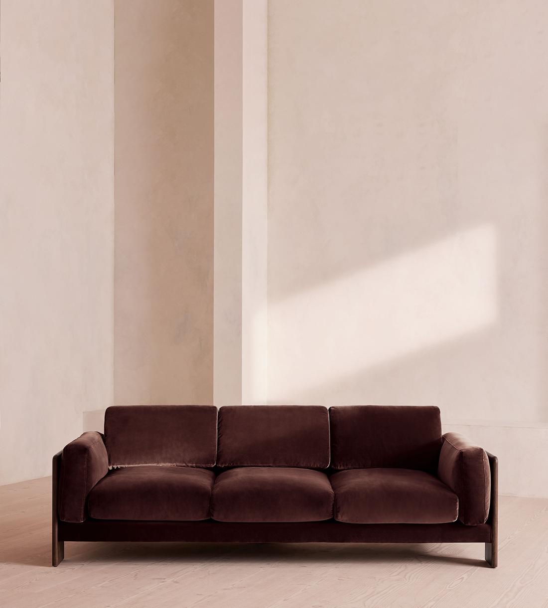 Marcia Three Seater Sofa - Aubergine Velvet - US - Listing - Image 1