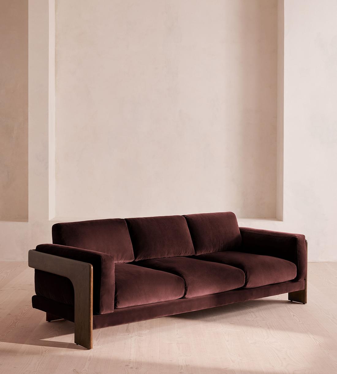 Marcia Three Seater Sofa - Aubergine Velvet - US - Listing - Image 2