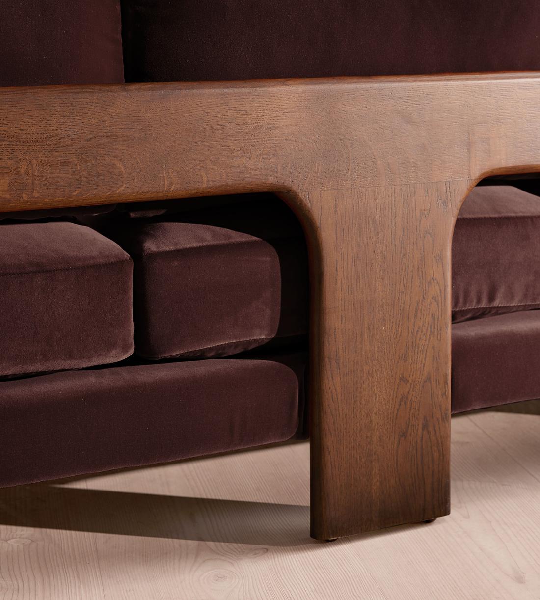 Marcia Three Seater Sofa - Aubergine Velvet - US - Images - Image 5