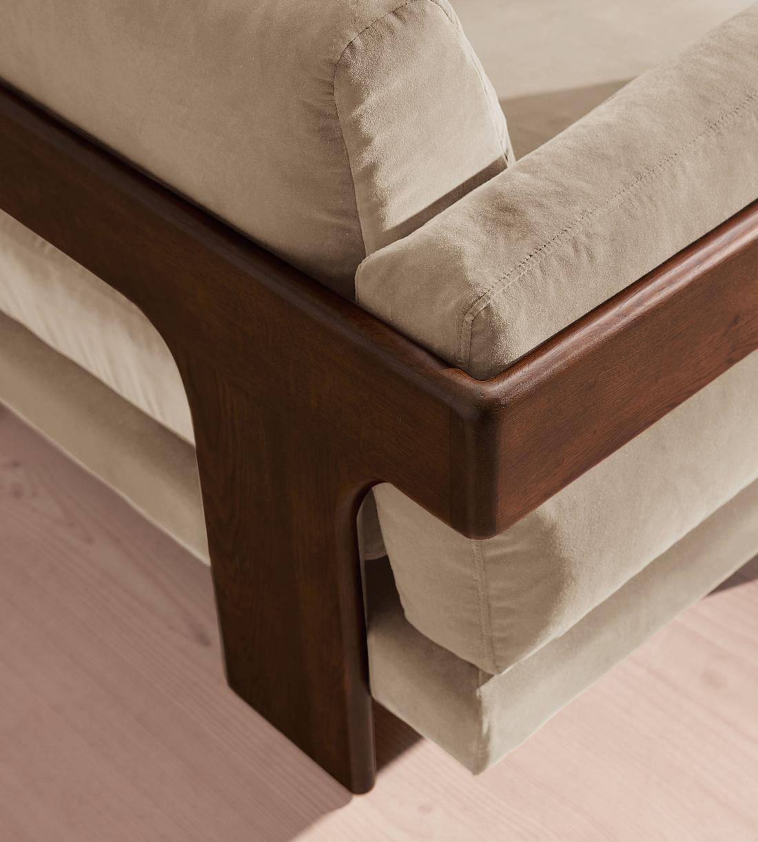 Marcia Three Seater Sofa - Oyster Velvet - UK - Images - Image 5