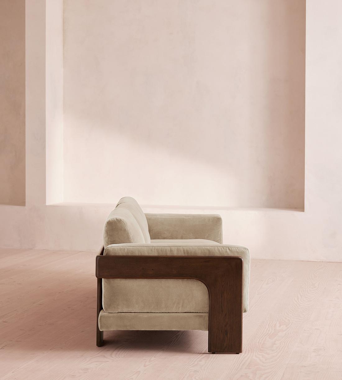 Marcia Three Seater Sofa - Oyster Velvet - US - Images - Image 3