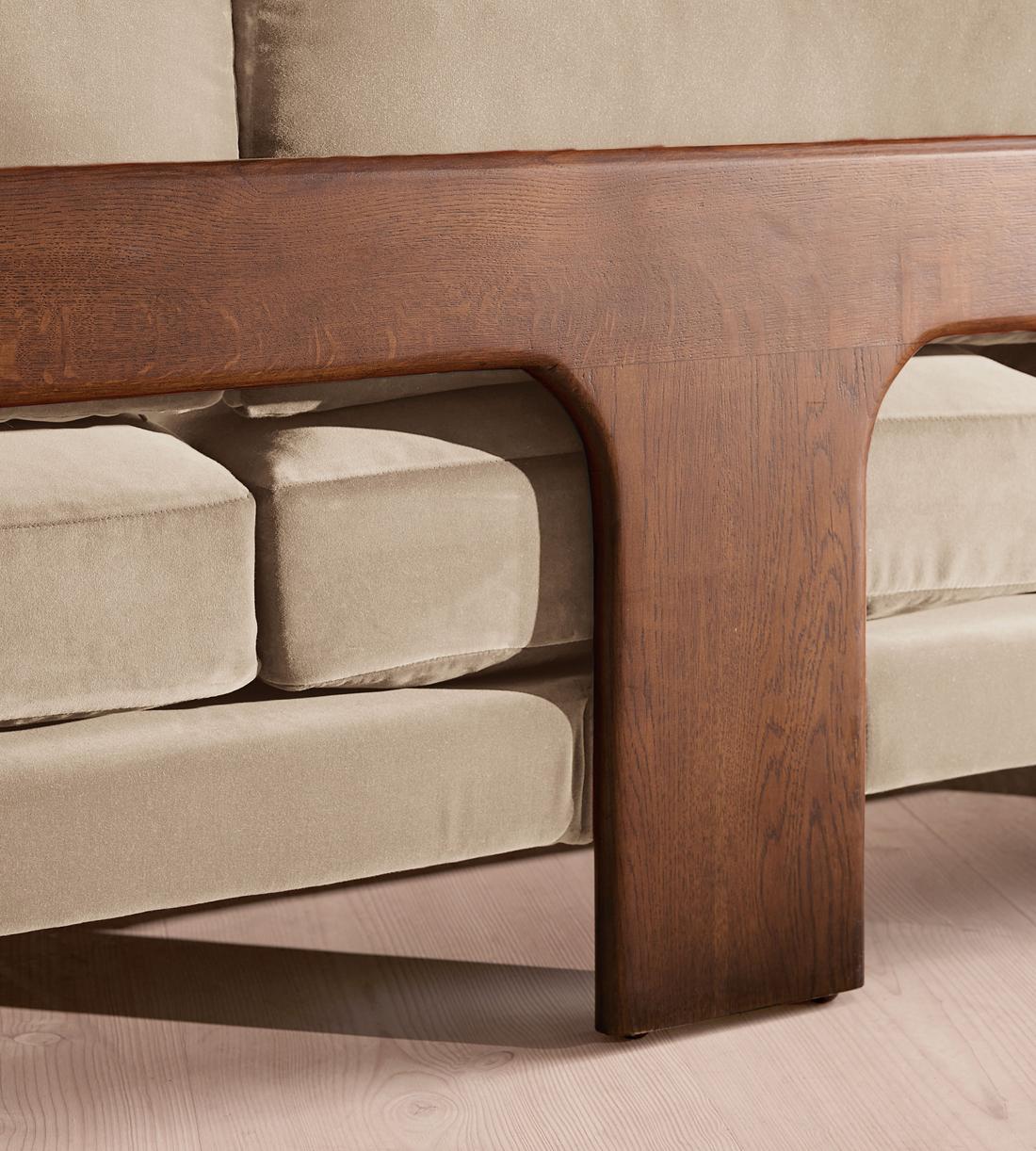 Marcia Three Seater Sofa - Oyster Velvet - US - Images - Image 5