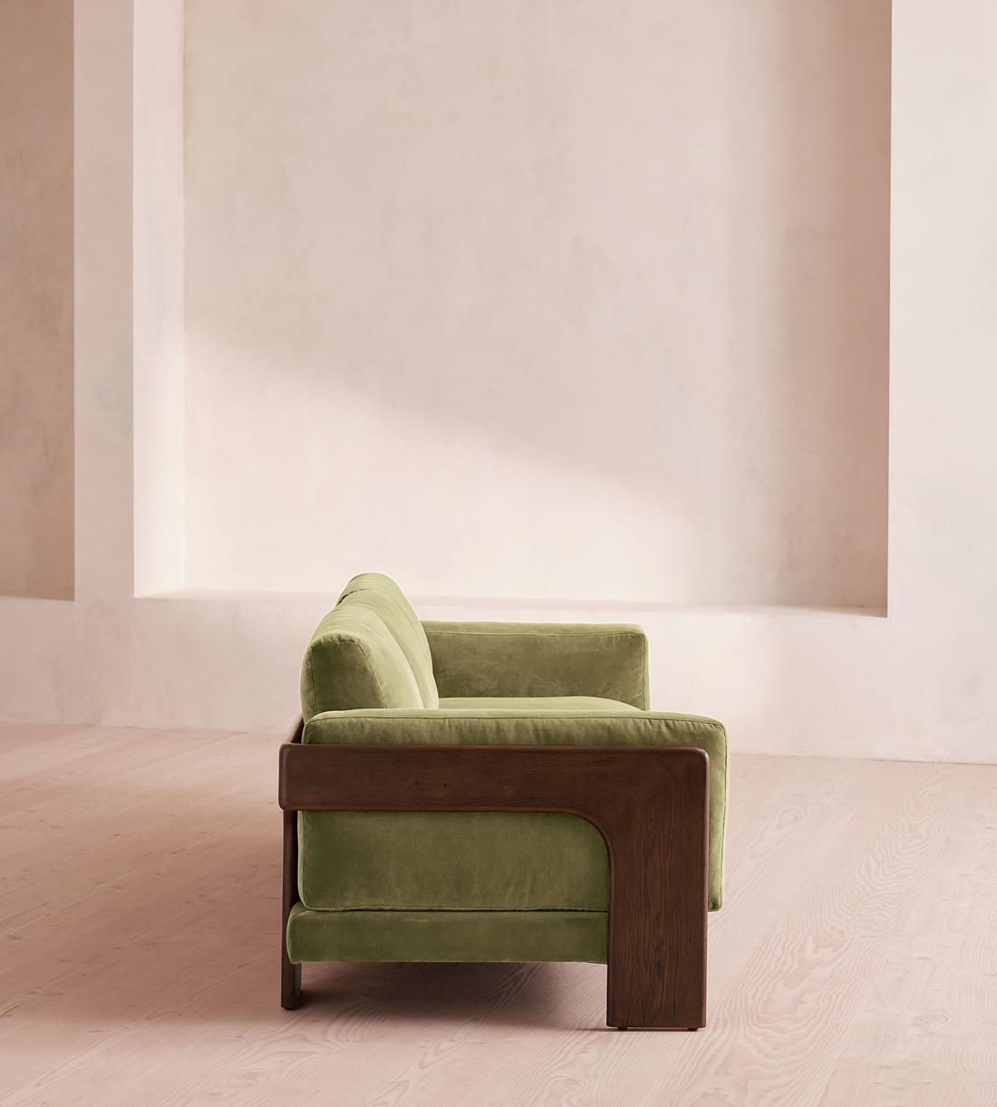 Marcia Three Seater Sofa - Velvet - Lichen - US - Images - Image 3