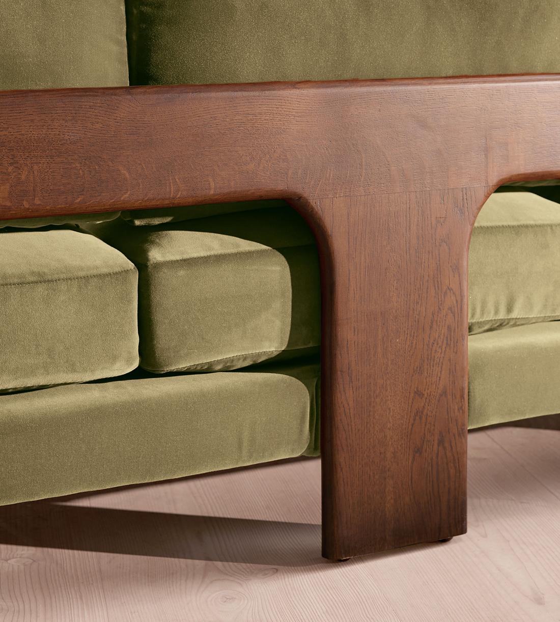Marcia Three Seater Sofa - Velvet - Lichen - US - Images - Image 5