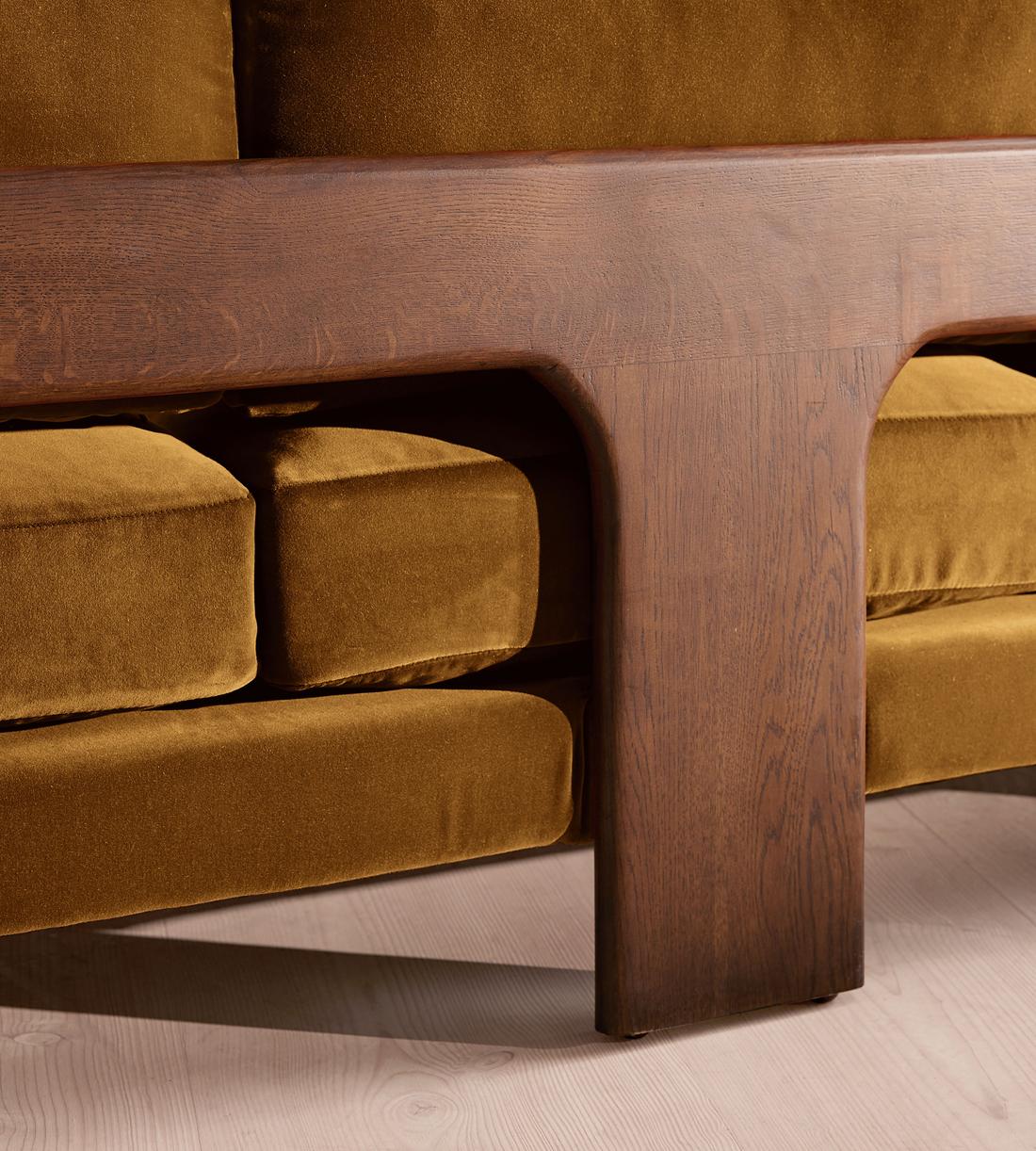 Marcia Three Seater Sofa - Velvet - Mustard - Images - Image 6