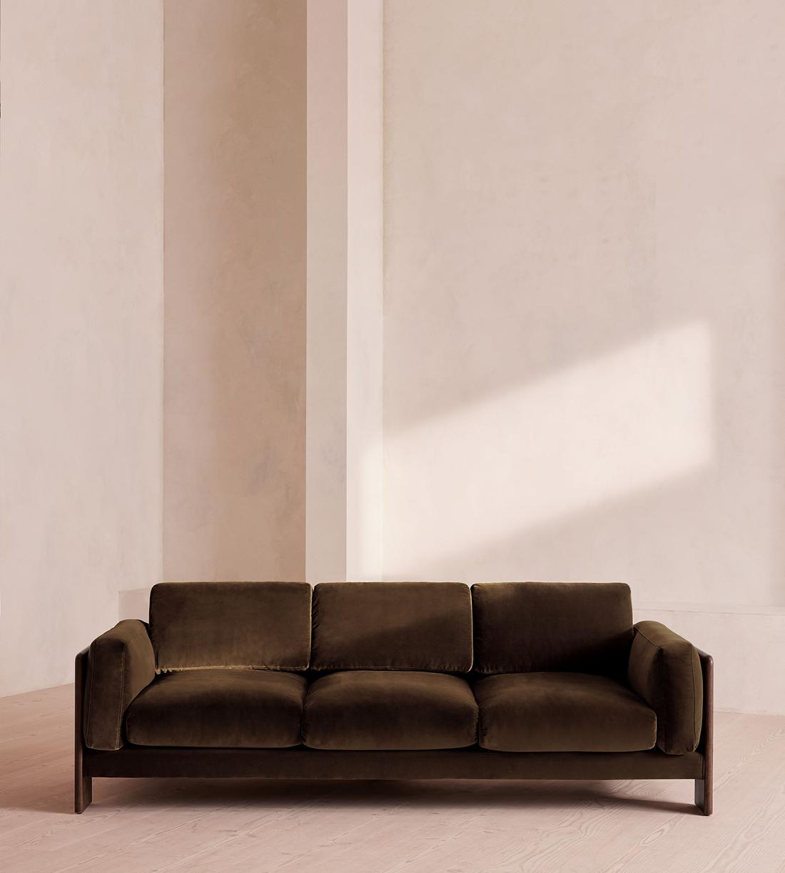Marcia Three Seater Sofa - Velvet - Chocolate Brown - US - Listing - Image 1