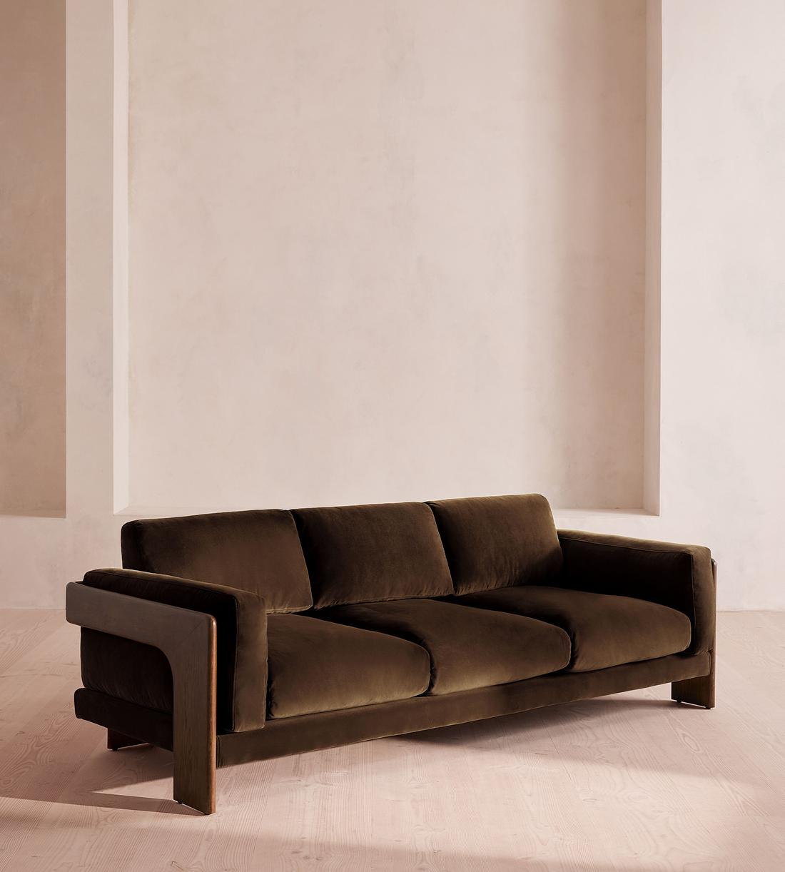 Marcia Three Seater Sofa - Velvet - Chocolate Brown - US - Listing - Image 2