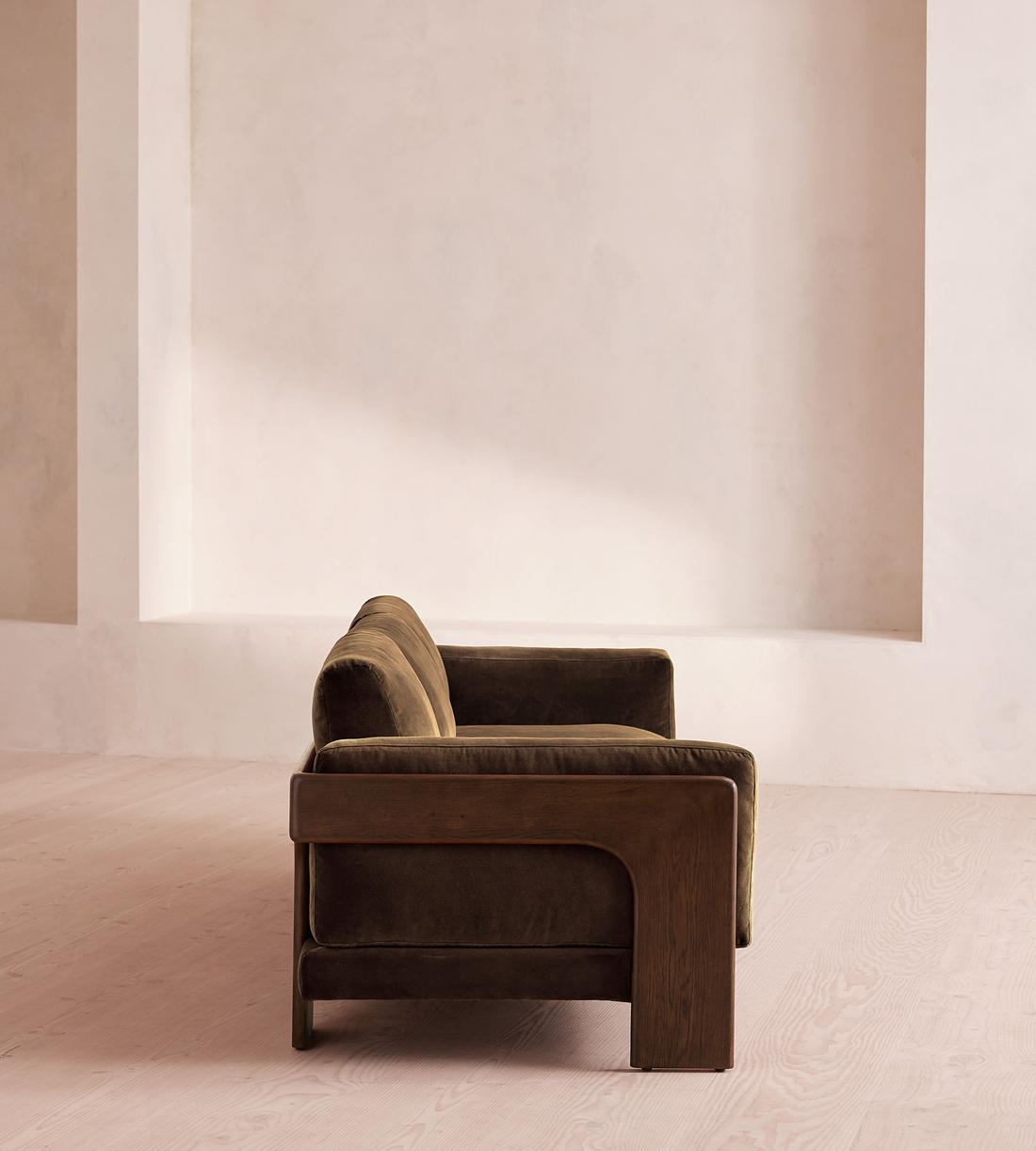 Marcia Three Seater Sofa - Velvet - Chocolate Brown - US - Images - Image 3