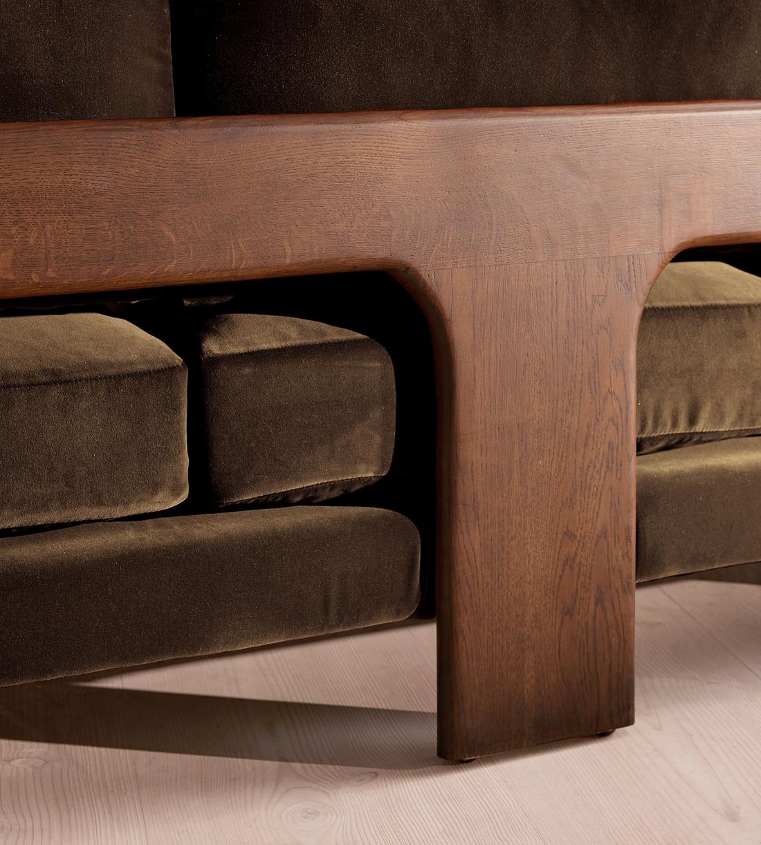 Marcia Three Seater Sofa - Velvet - Chocolate Brown - US - Images - Image 6