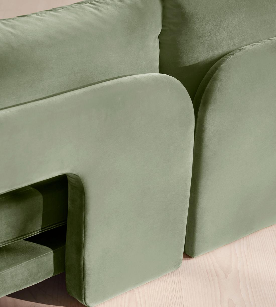 Odell Modular Sofa - Four Seater - Velvet - Seafoam - UK - Images - Image 5