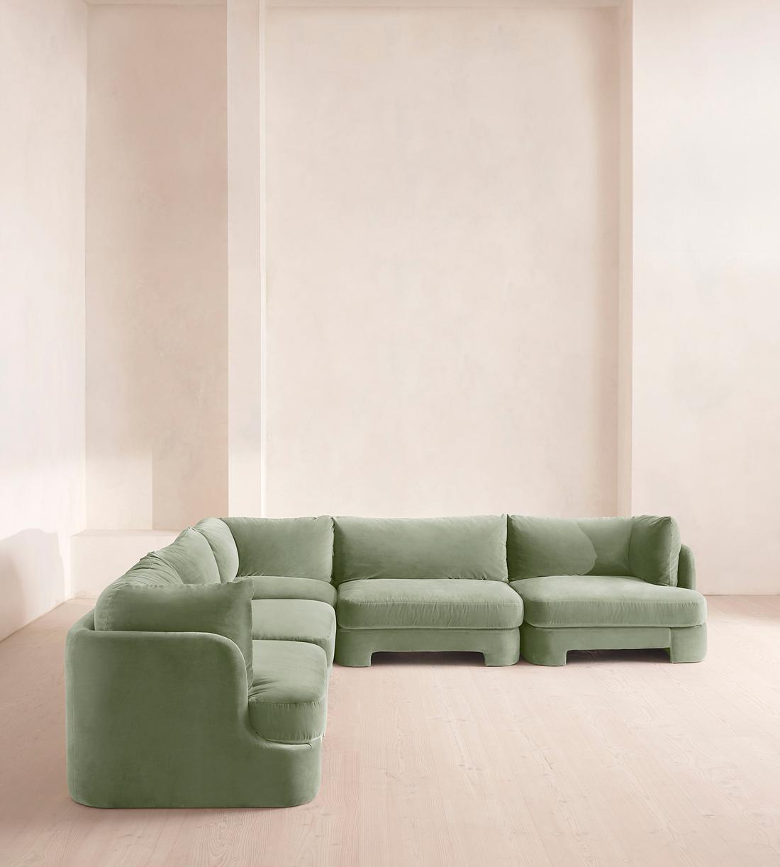 Odell Modular Sofa - Corner Sofa - Velvet - Seafoam - UK - Images - Image 3