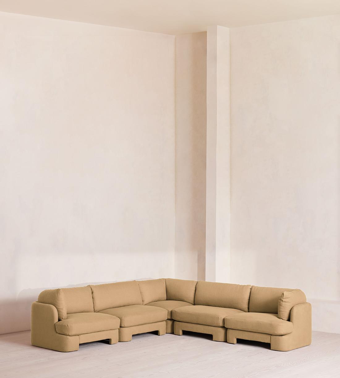 Odell Modular Sofa - Corner Sofa - Linen - Wheat - Listing - Image 1