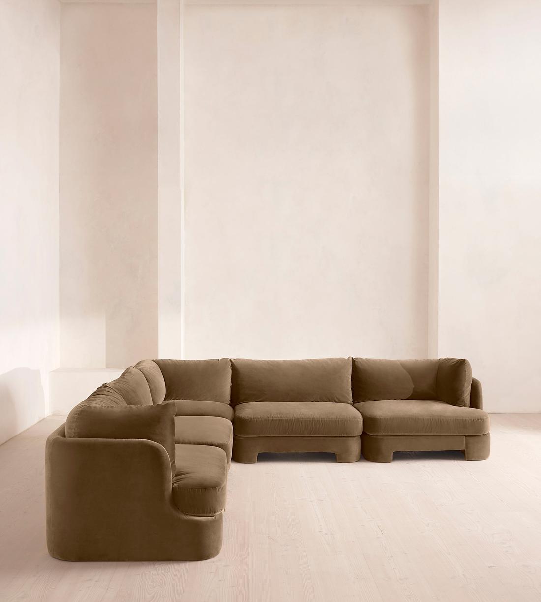 Odell Modular Sofa - Corner Sofa - Velvet - Truffle - UK - Images - Image 3