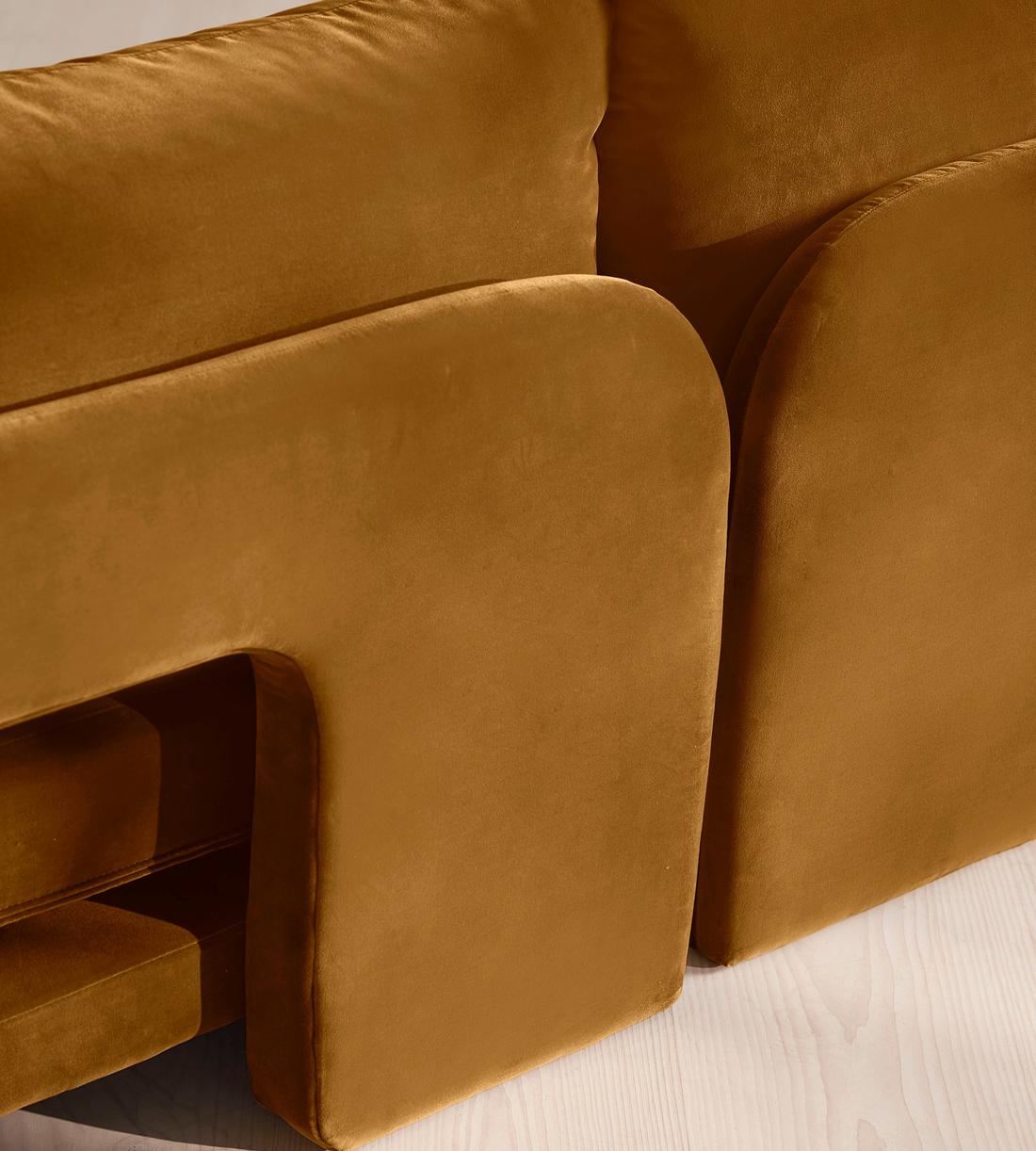 Odell Modular Sofa - Corner Sofa - Velvet - Mustard - Images - Image 6