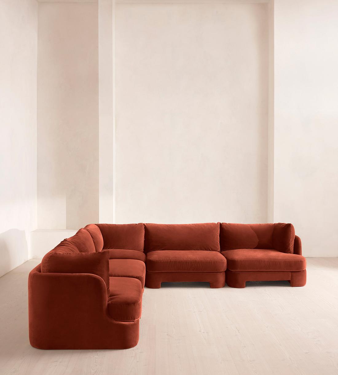 Odell Deeper Sit Modular Sofa - Corner Sofa - Velvet Rust UK - Images - Image 3