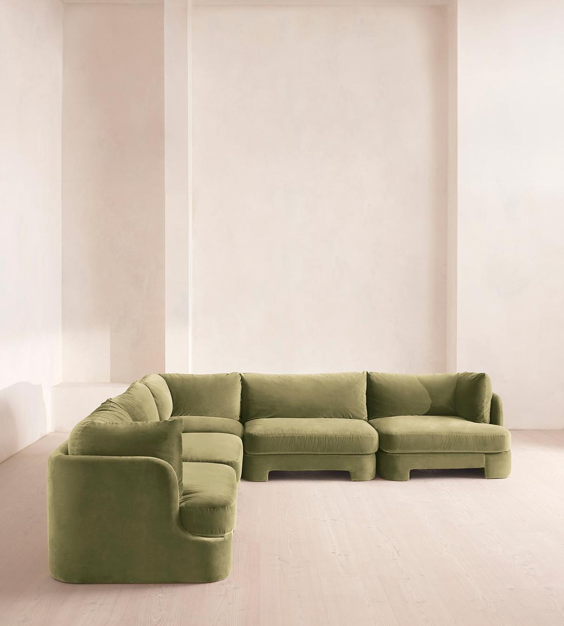 Odell Deeper Sit Sectional Sofa - Corner Sofa - Velvet Lichen US - Images - Image 3