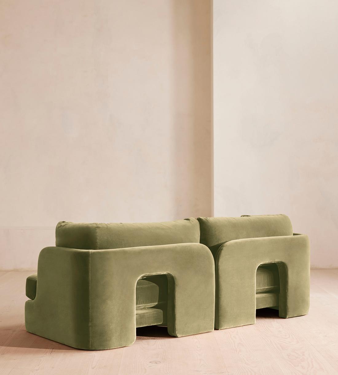 Odell Modular Sofa - Three Seater - Velvet - Lichen - Images - Image 5