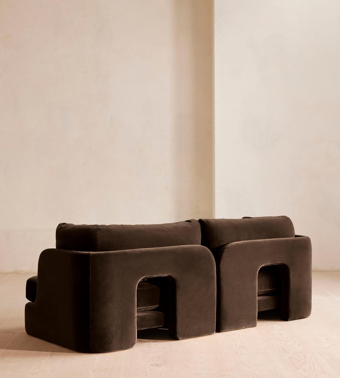 Odell Deeper Sit Sectional Sofa - Three Seater - Velvet - Chocolate US - Images - Image 5