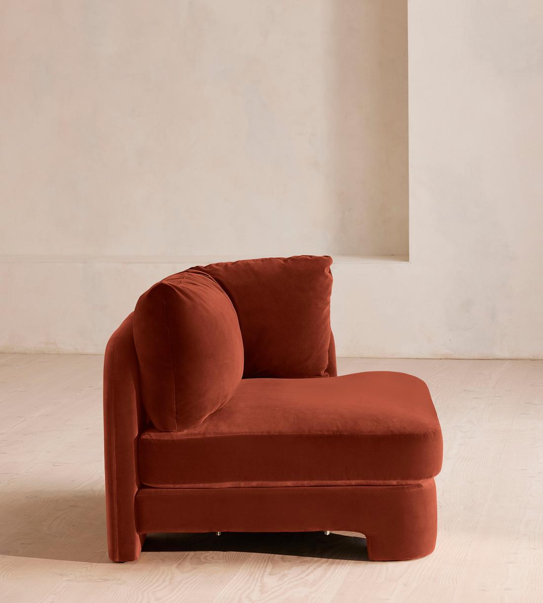 Odell Deeper Sit Sectional Sofa - Right Arm Module - Velvet Rust - US - Image 11