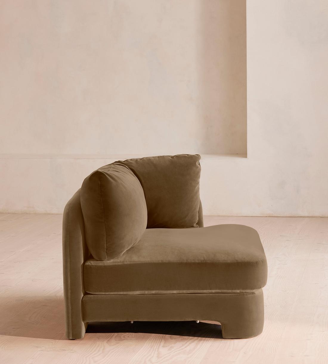 Odell Modular Sofa - Left Arm Module - Velvet - Truffle - UK - Image 7