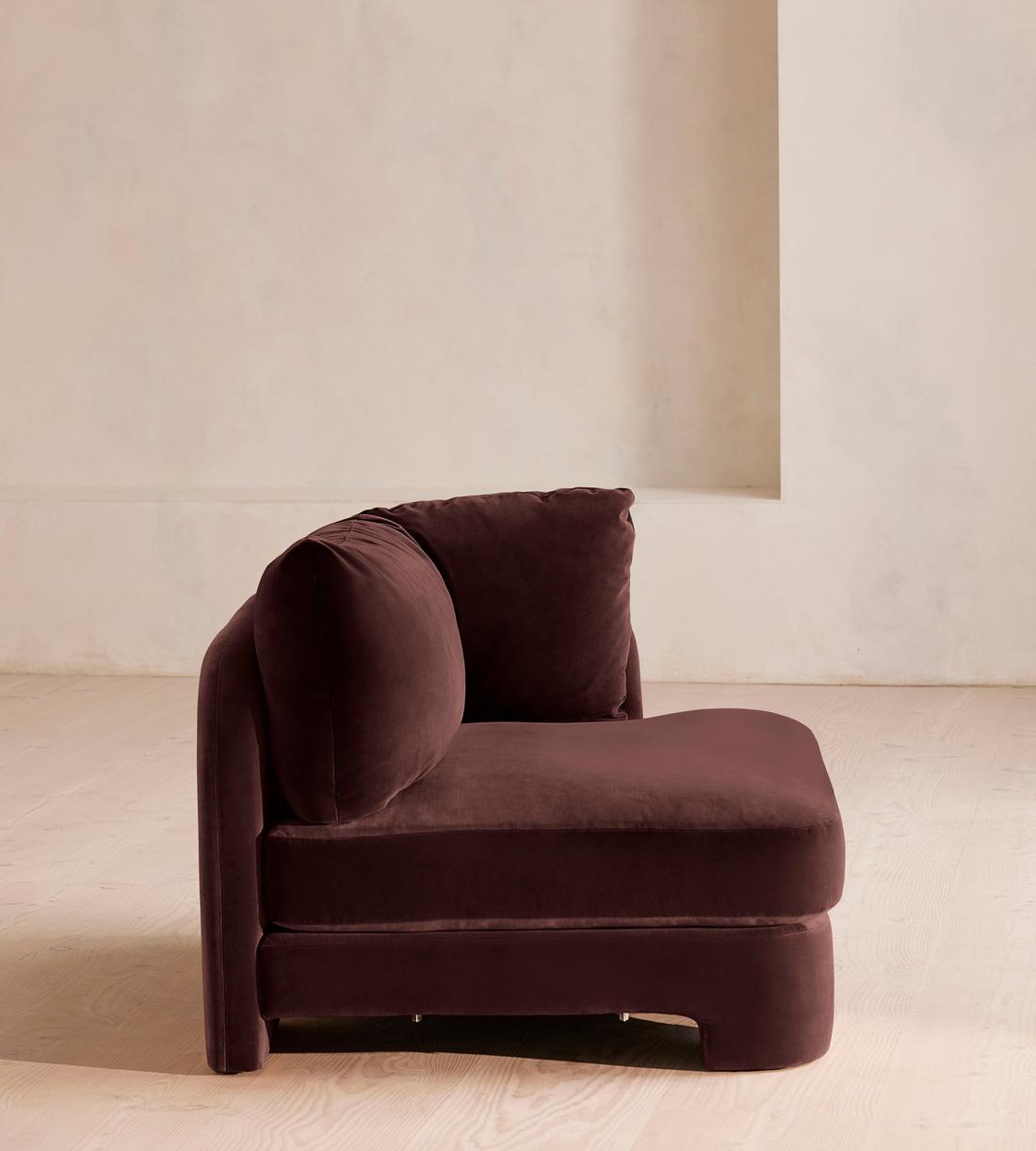 Odell Deeper Sit Sectional Sofa - Corner Module - Aubergine Velvet - US - Image 8