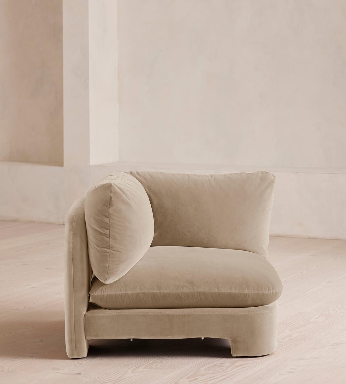 Odell Modular Sofa - Left Arm Module - Velvet - Oyster - UK - Image 10