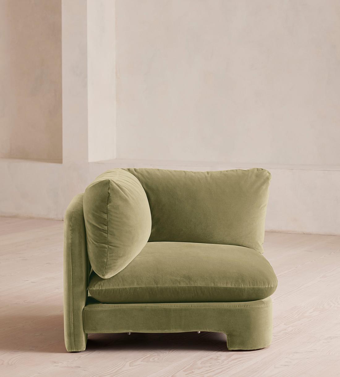 Odell Deeper Sit Sectional Sofa - Armless Module - Velvet Lichen - US - Image 7
