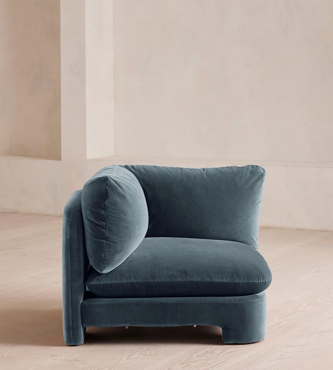 Odell Right Arm Module - Velvet - Grey Blue - Image 8