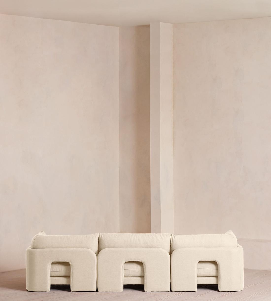 Odell Deeper Sit Modular Sofa - Four Seater - Linen - Bisque - Images - Image 4
