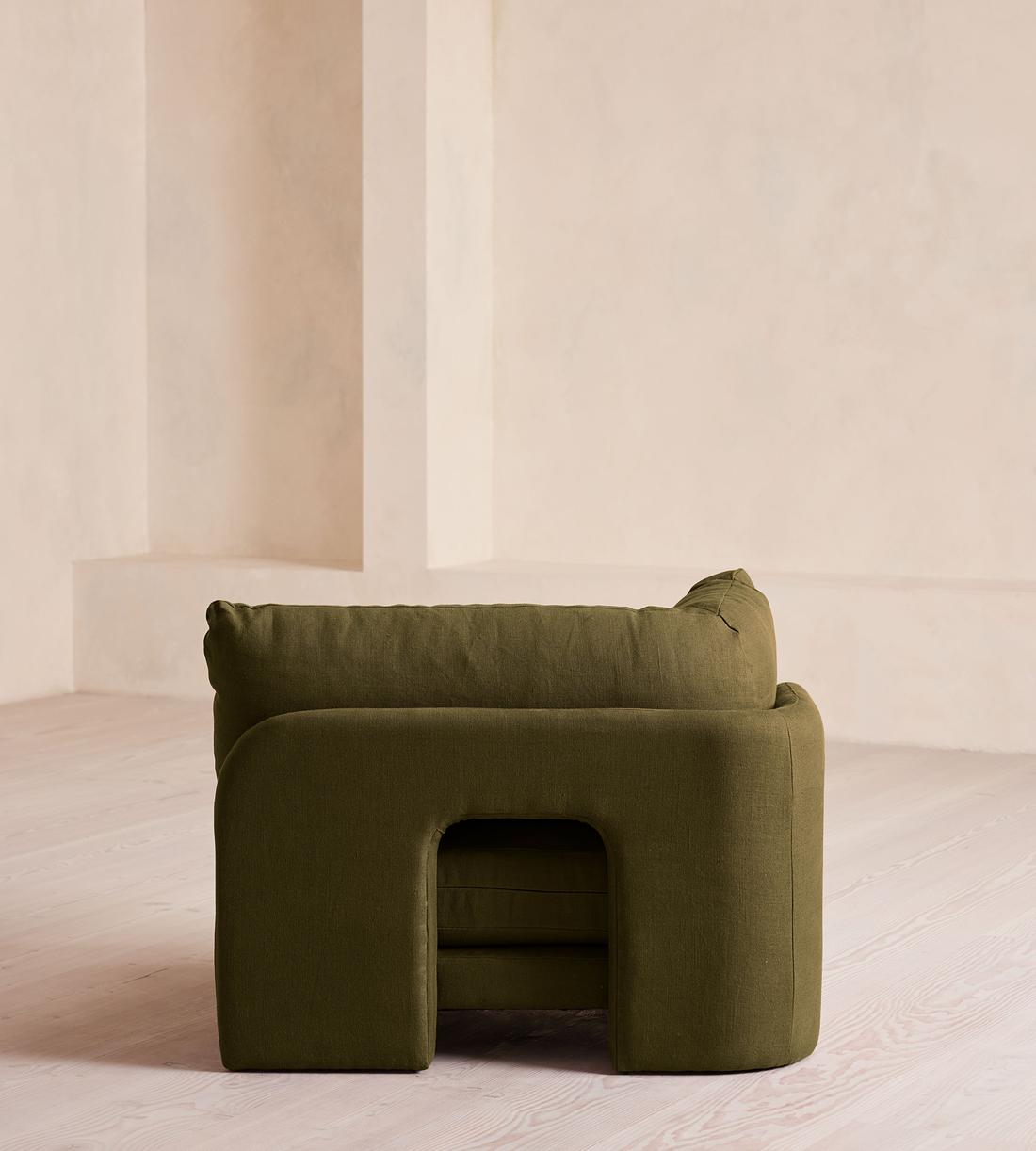 Odell Sectional Sofa - Left Arm Module - Linen - Olive - US - Image 4