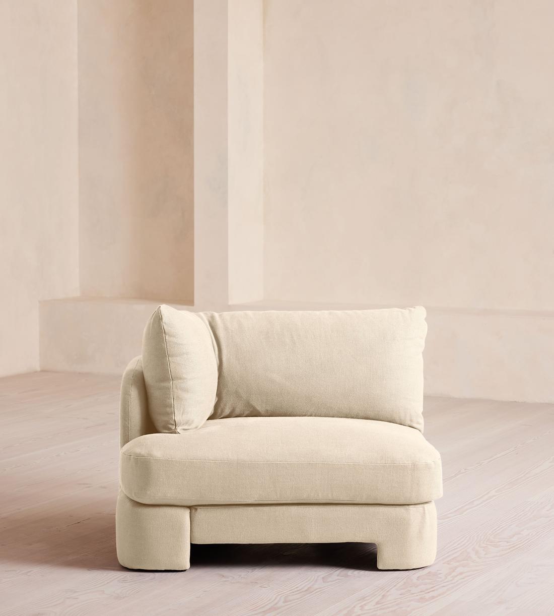 Odell Sectional Sofa - Left Arm Module - Linen - Bisque - US - Image 1