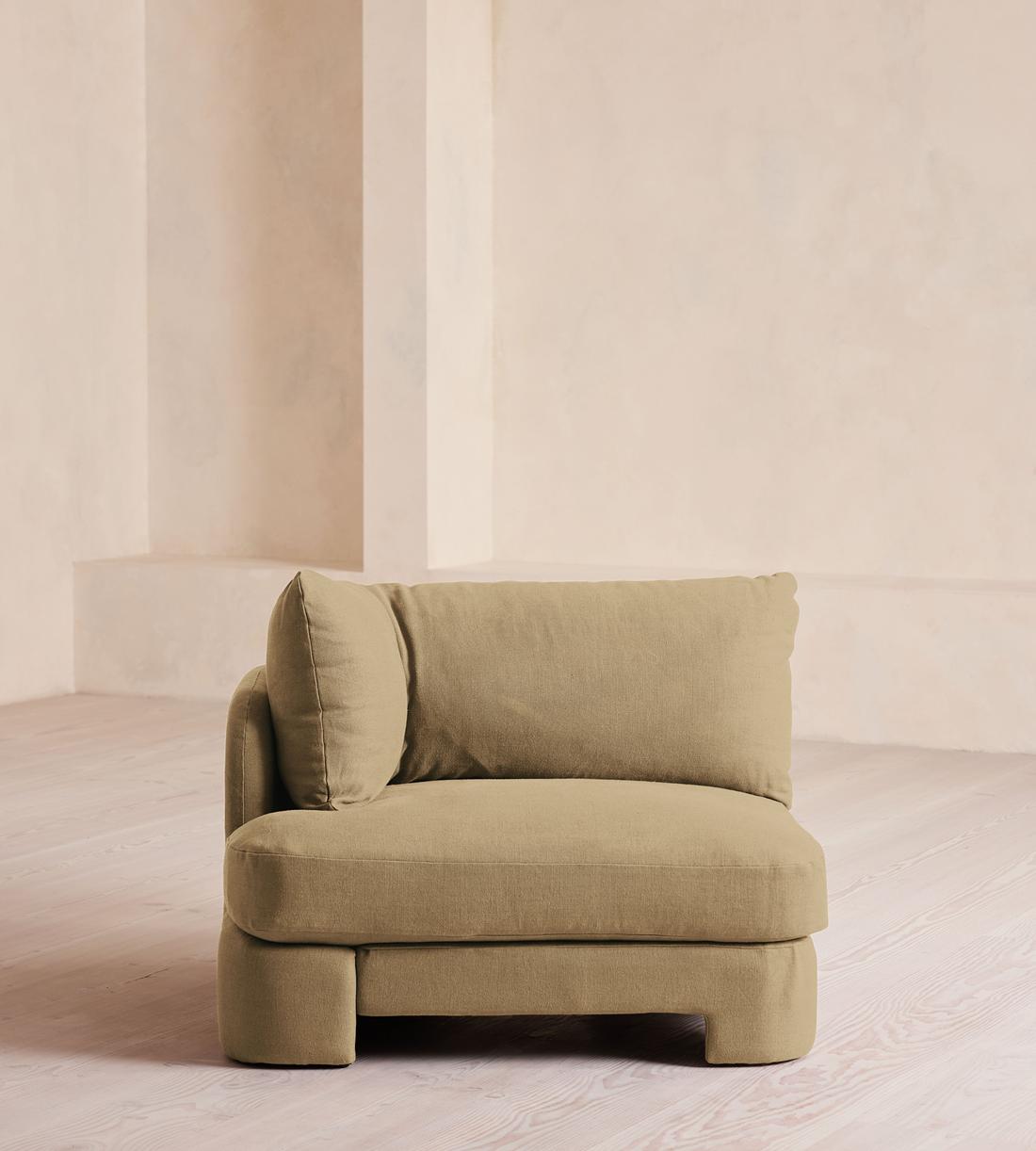 Odell Sectional Sofa - Left Arm Module - Linen - Wheat - US - Image 1