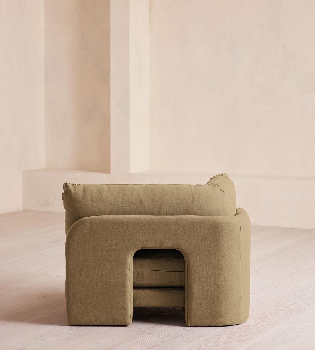 Odell Sectional Sofa - Left Arm Module - Linen - Wheat - US - Image 4