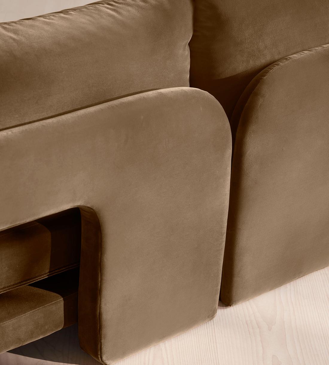 Odell Modular Sofa - Four Seater - Velvet - Truffle - UK - Images - Image 5