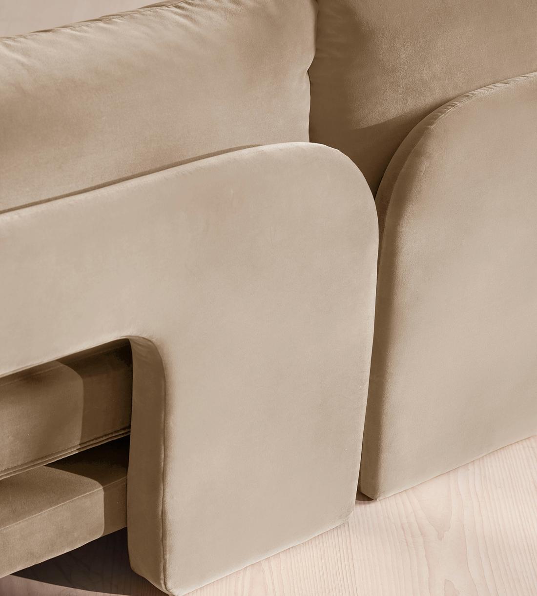 Odell Modular Sofa - Four Seater - Velvet - Oyster - UK - Images - Image 5