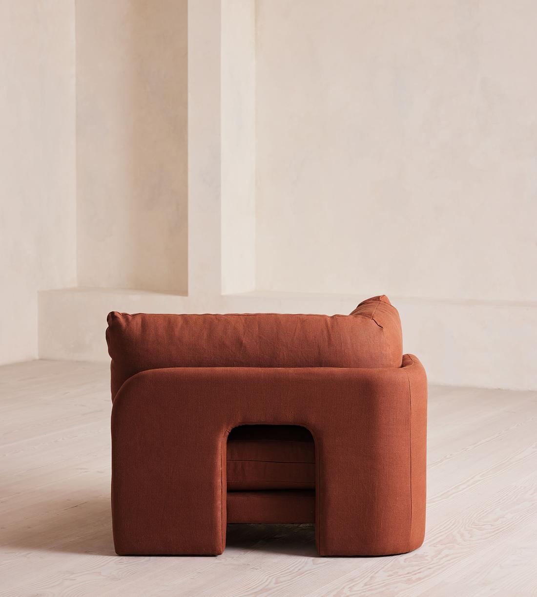 Odell Modular Sofa - Left Arm Module - Linen - Sienna - Image 4