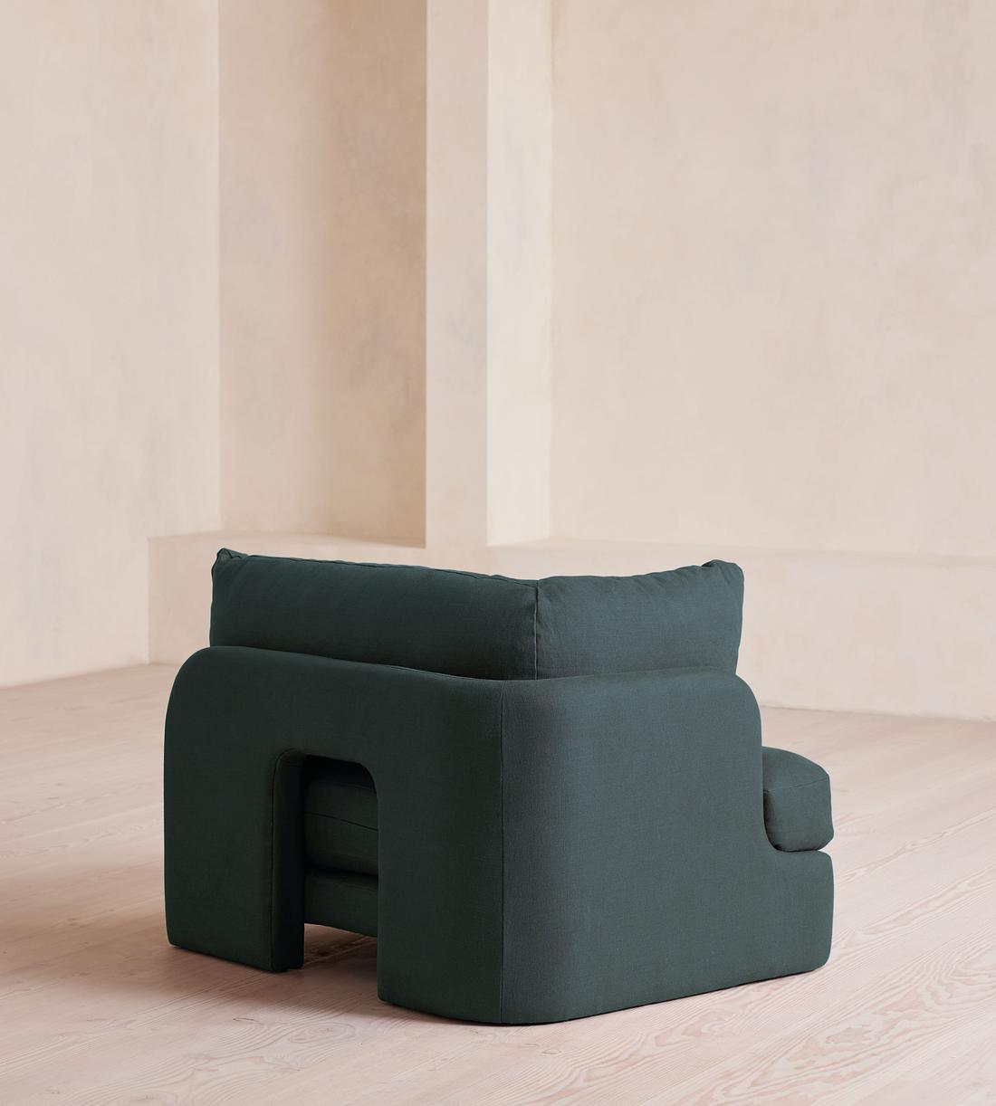 Odell Modular Sofa - Corner Module - Linen - Prussian Blue - Image 3