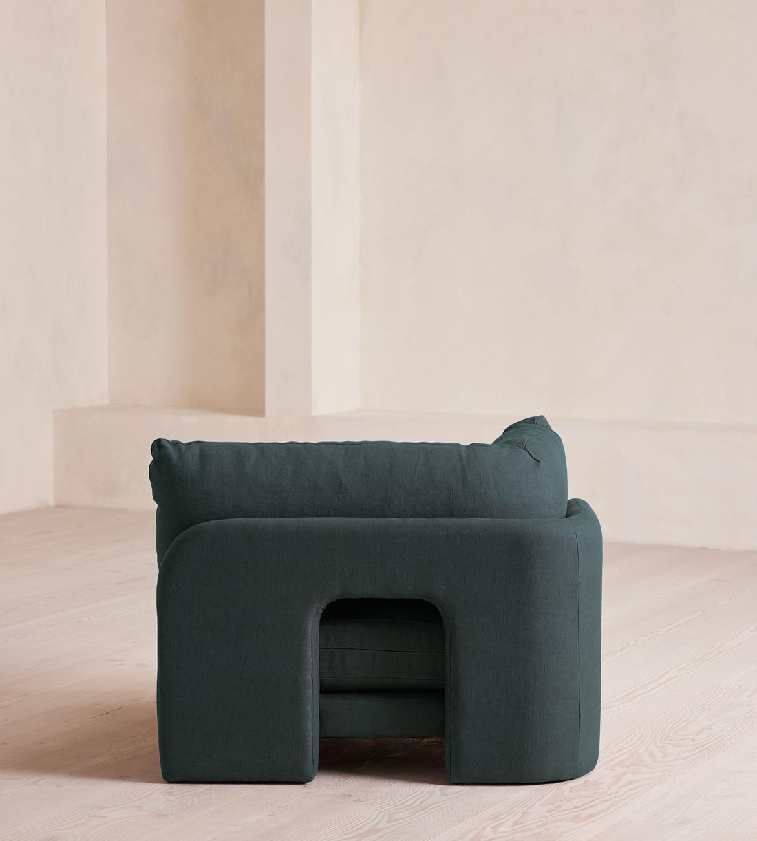 Odell Modular Sofa - Corner Module - Linen - Prussian Blue - Image 4
