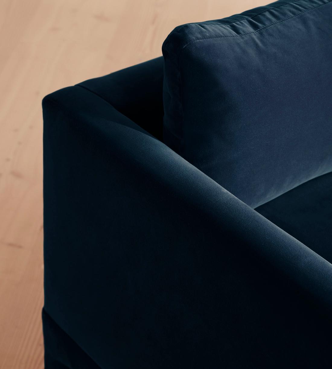 Ashford Three Seater Sofa - Velvet - Royal Blue - Images - Image 5