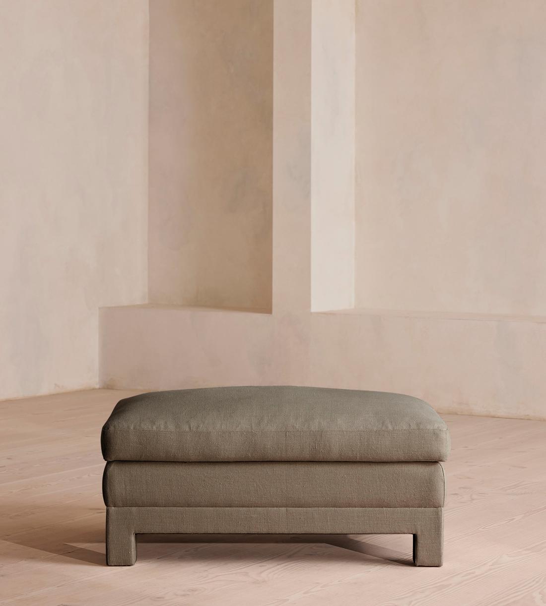 Ashford Ottoman - Linen - Mushroom - Listing - Image 1